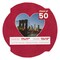 Red Suede Mat Board for 17x17 Frames - Heart Opening for 13x13 Photos